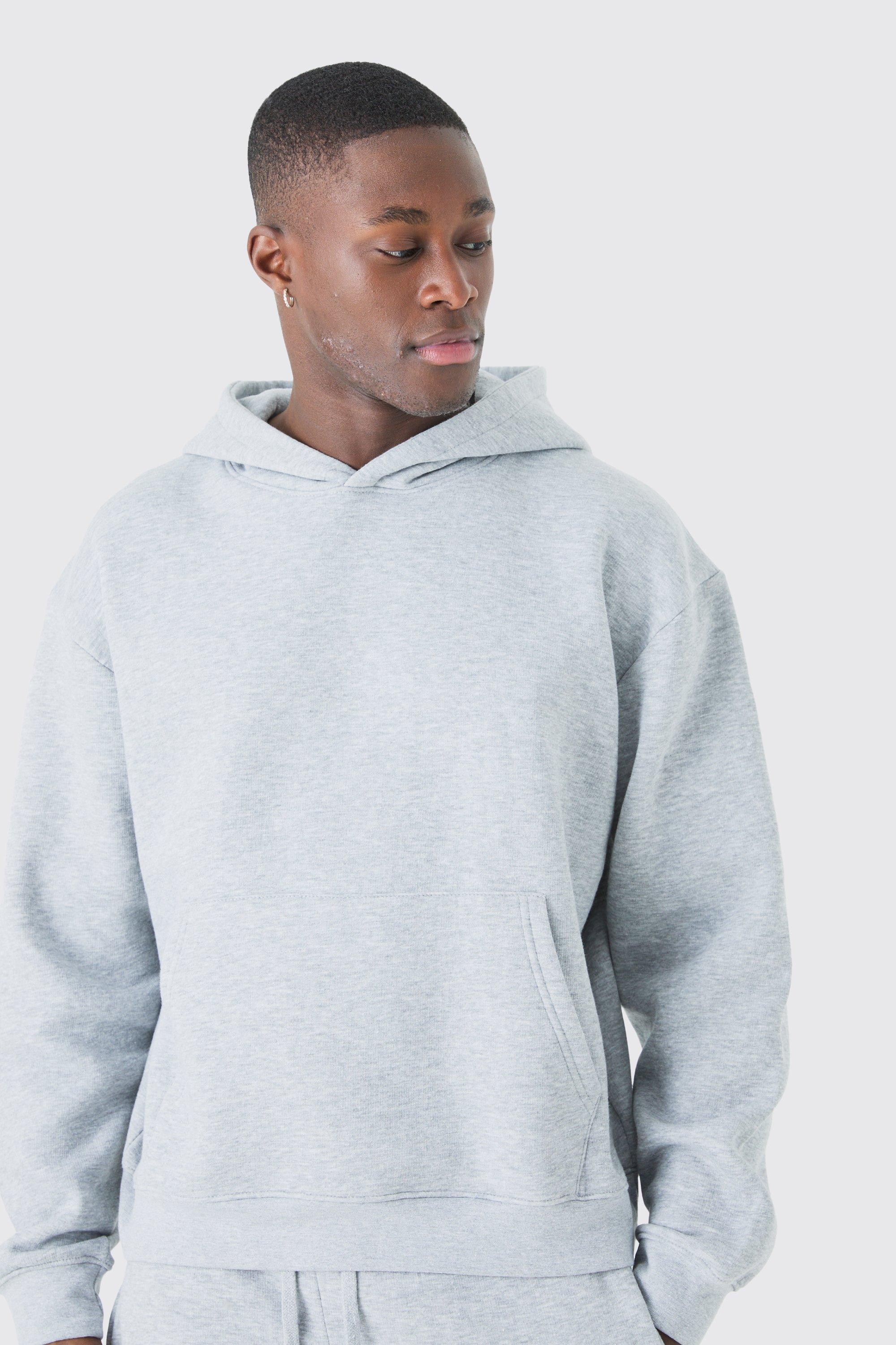 Grey hoodie boohoo outlet